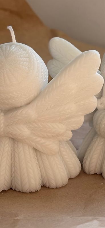 Knitted Angel Candle