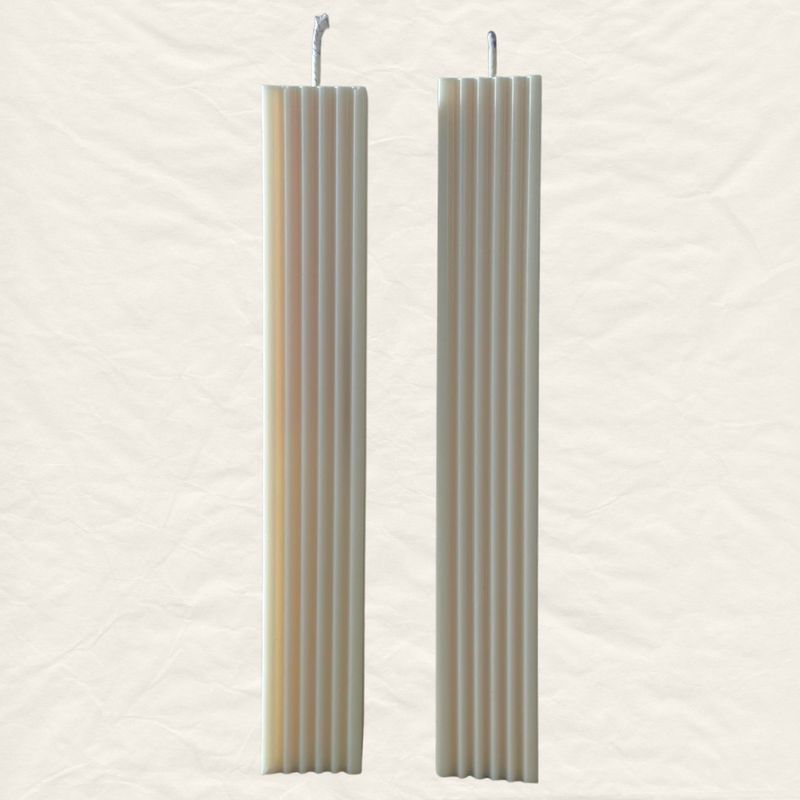 Ribbed Taper Candle