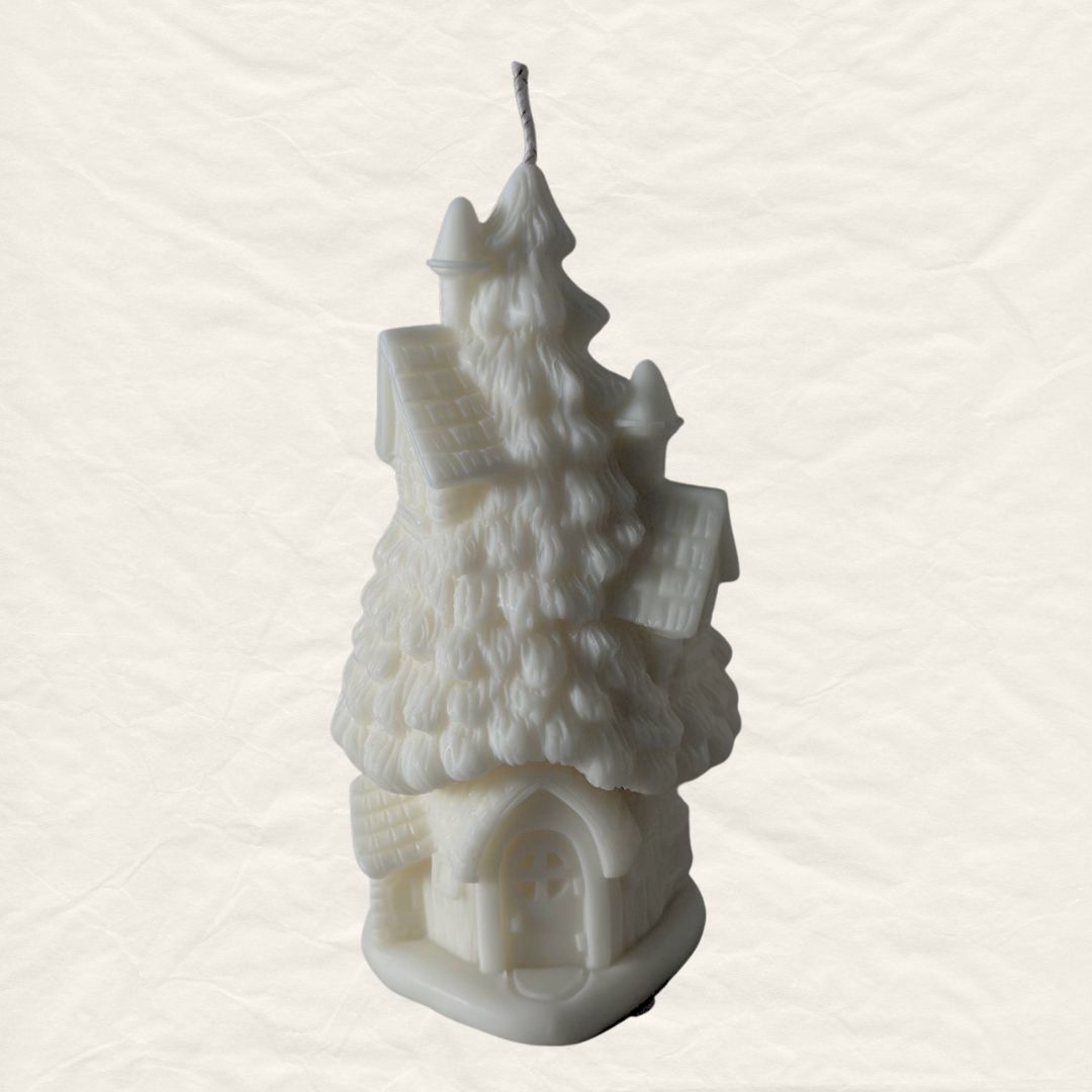 Christmas House Candle - Holiday Decor