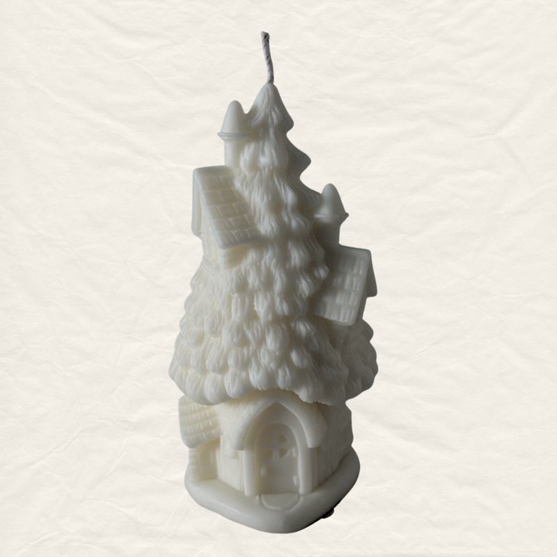 Christmas House Candle - Holiday Decor