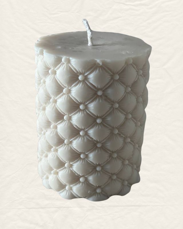 Tufted Pillar Candle