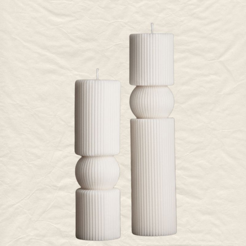 Geometric Pillar Candle