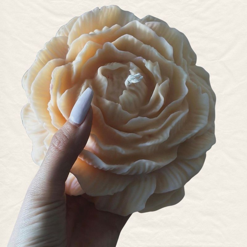 Large Peony Candle