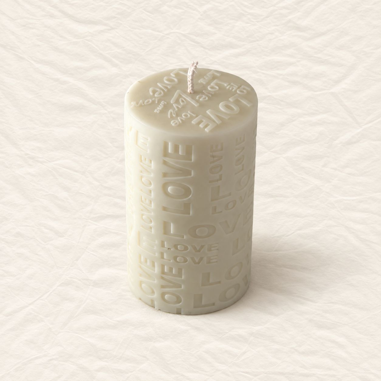 Pillar Candle with Letters “Love”