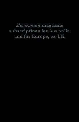 Shearsman magazine Australia & Europe ex-UK Subscription Shearsman magazine Australia & Europe ex-UK Subscription