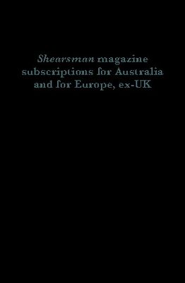 Shearsman magazine Australia & Europe ex-UK Subscription Shearsman magazine Australia & Europe ex-UK Subscription