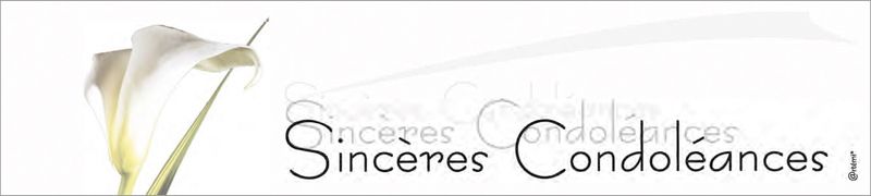 Sincères condoléances