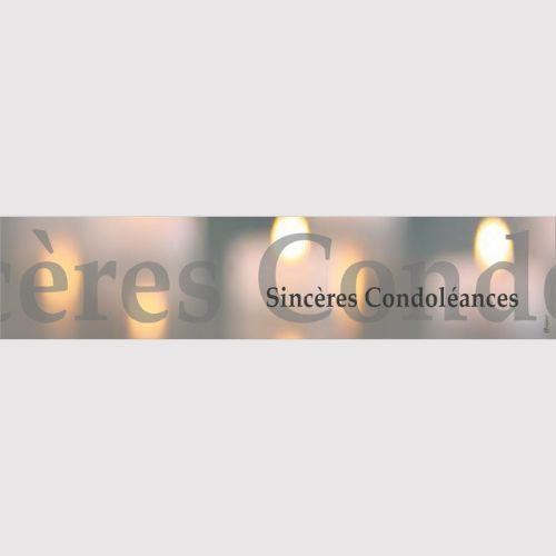 Sincères condoléances