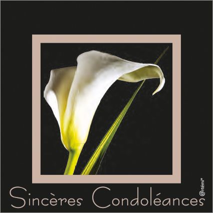 Sincères condoléances
