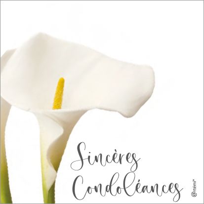 Sincères condoléances