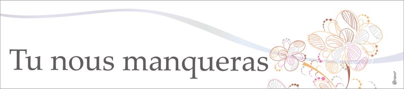 Tu nous manqueras