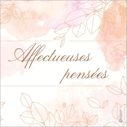 Affectueuses pensées