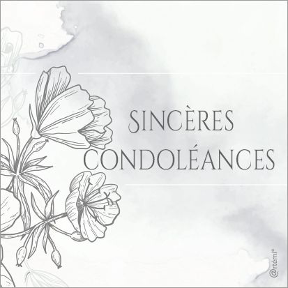 Sincères condoléances