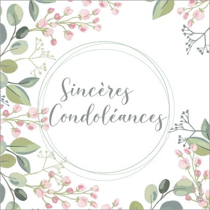 Sincères condoléances
