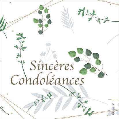 Sincères condoléances