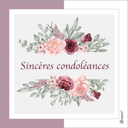 Sincères condoléances