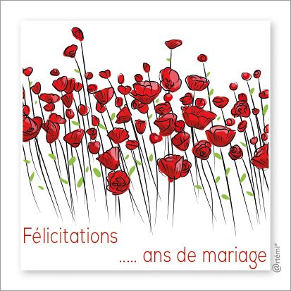 Félicitations ... ans de mariage