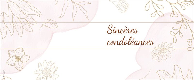 Sincères condoléances