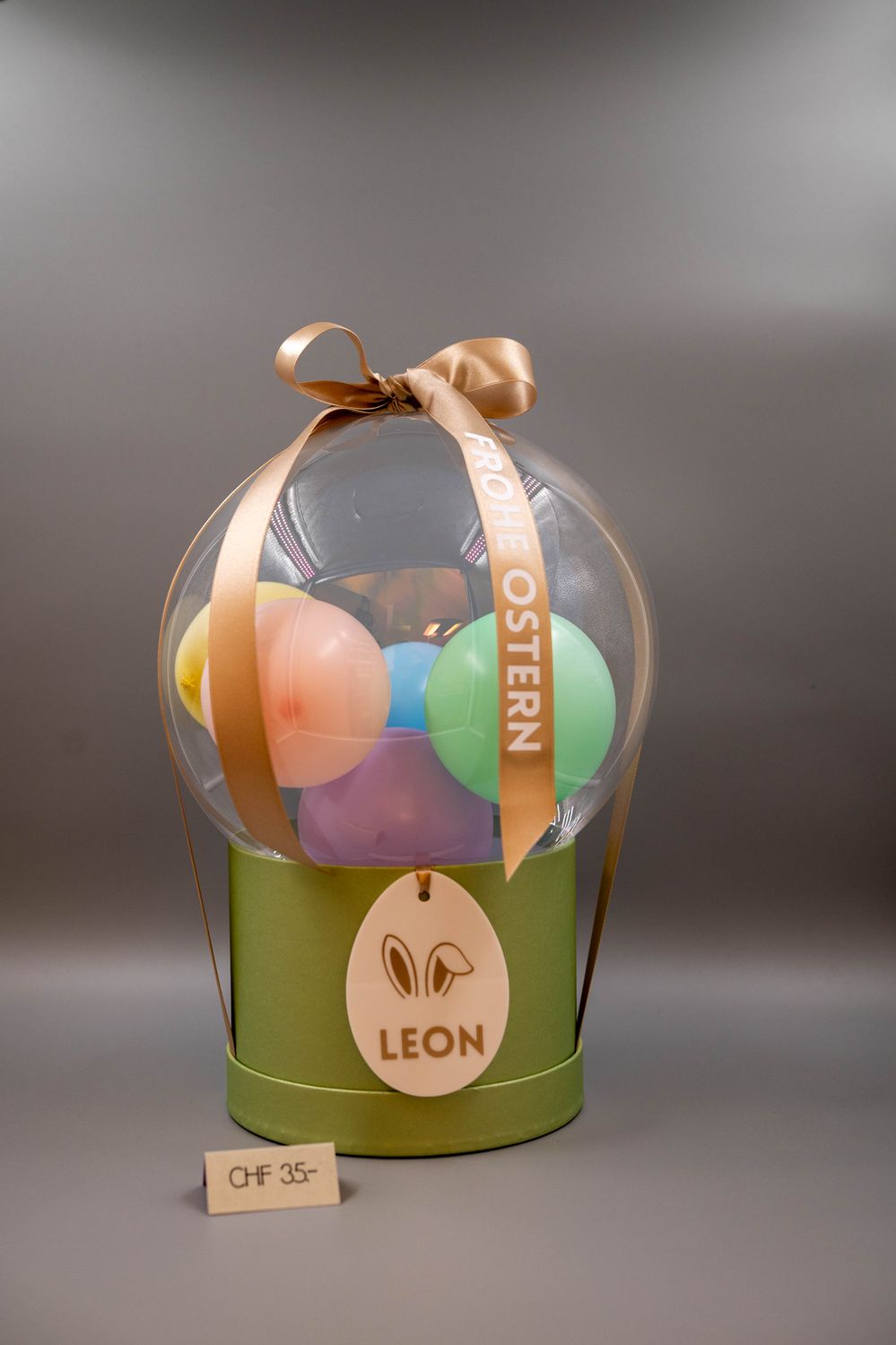 Ostergeschenk mit kleinen Ballons
