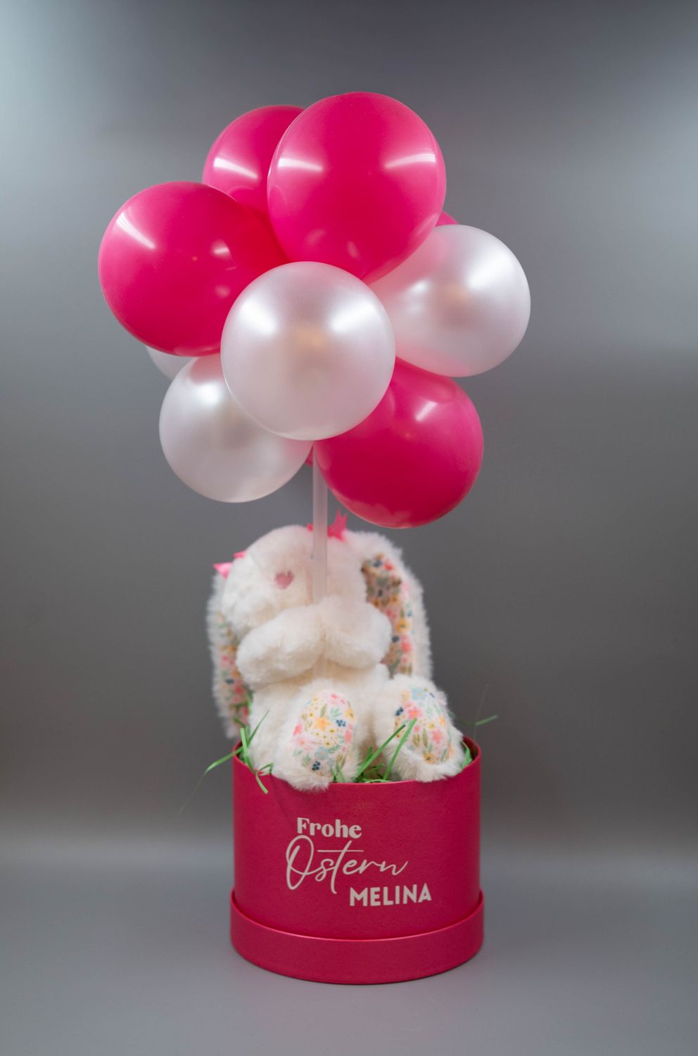 Ostergeschenk Hase mit Ballons