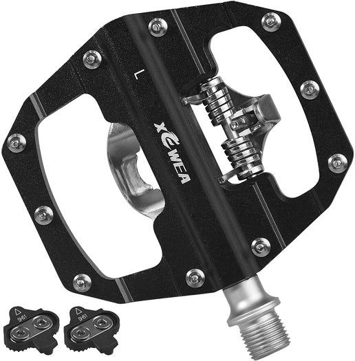 Dual 2 Hole SPD Compatible /Flat Clipless Pedals, Size: Small Dual - Platform/Spd Pedals 2 Post