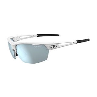 Tifosi Navar, Matte White Single Lens Sunglasses, Smoke Bright Blue Mirror