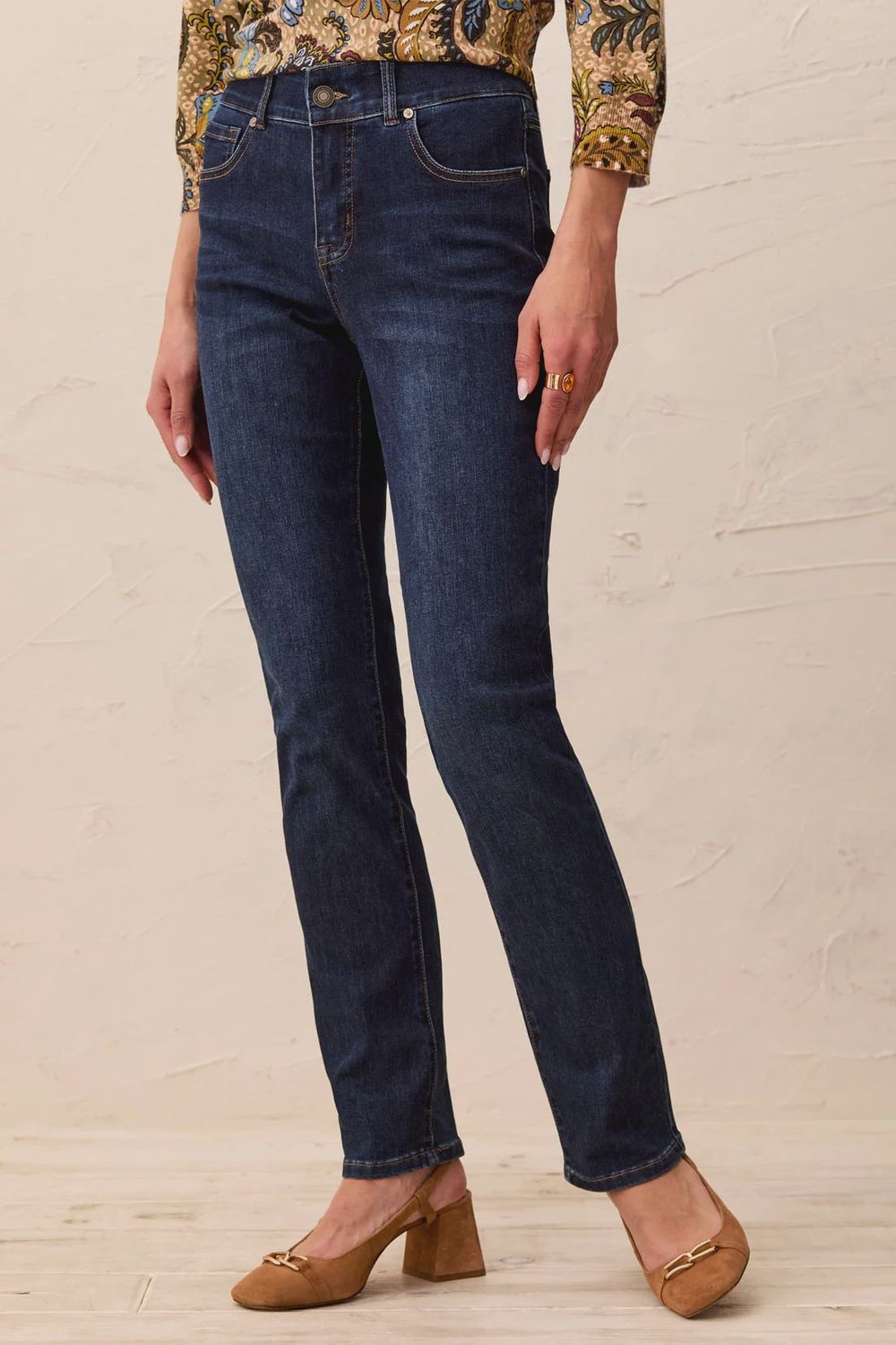 Jeans Sophia 5 pocket curvy straight leg, Colour: Blue jean, Size: 4