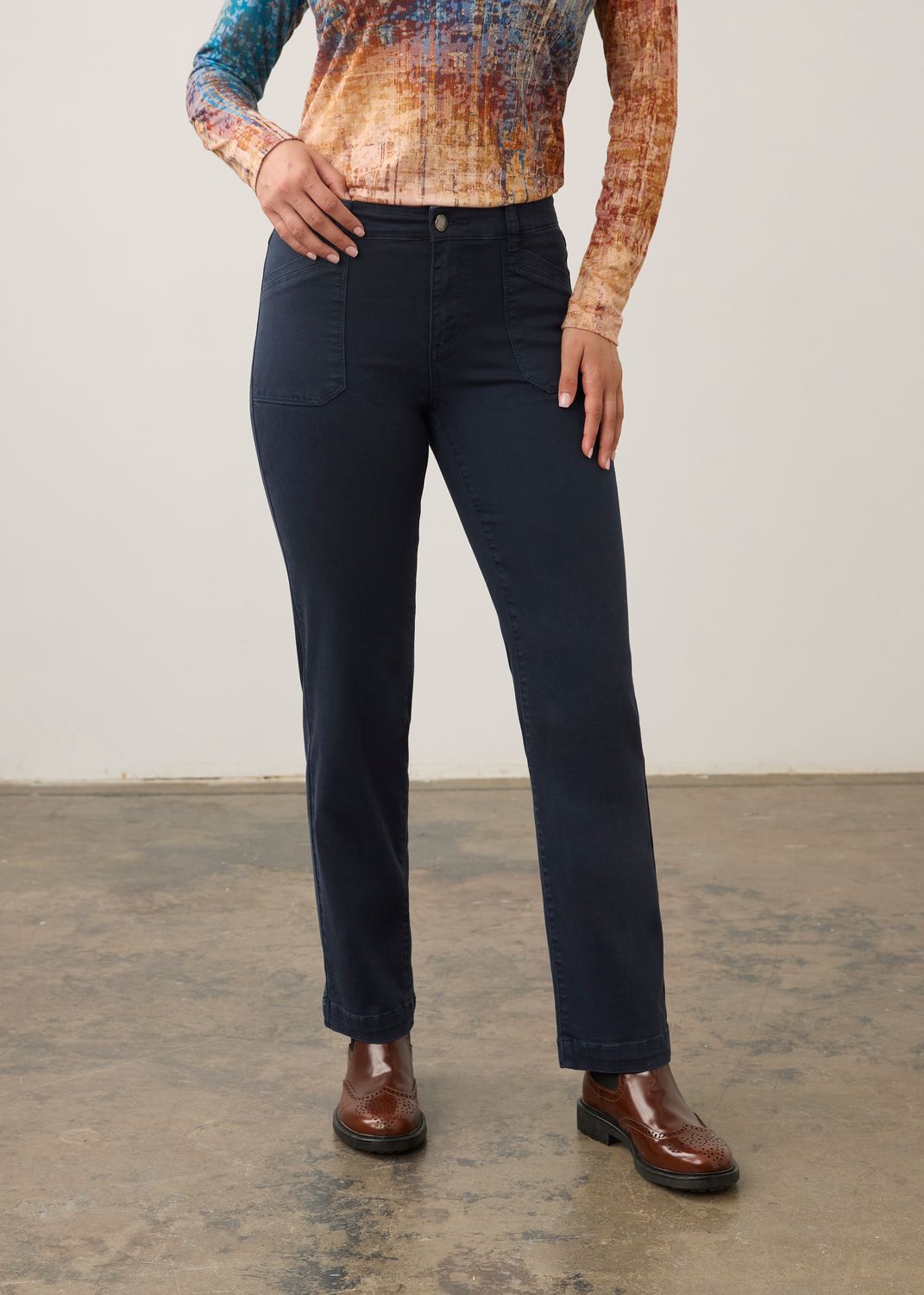 Jean Christina Straight leg Patch Pockets