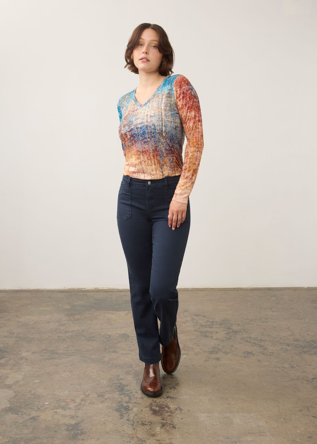Jean Christina Straight leg Patch Pockets