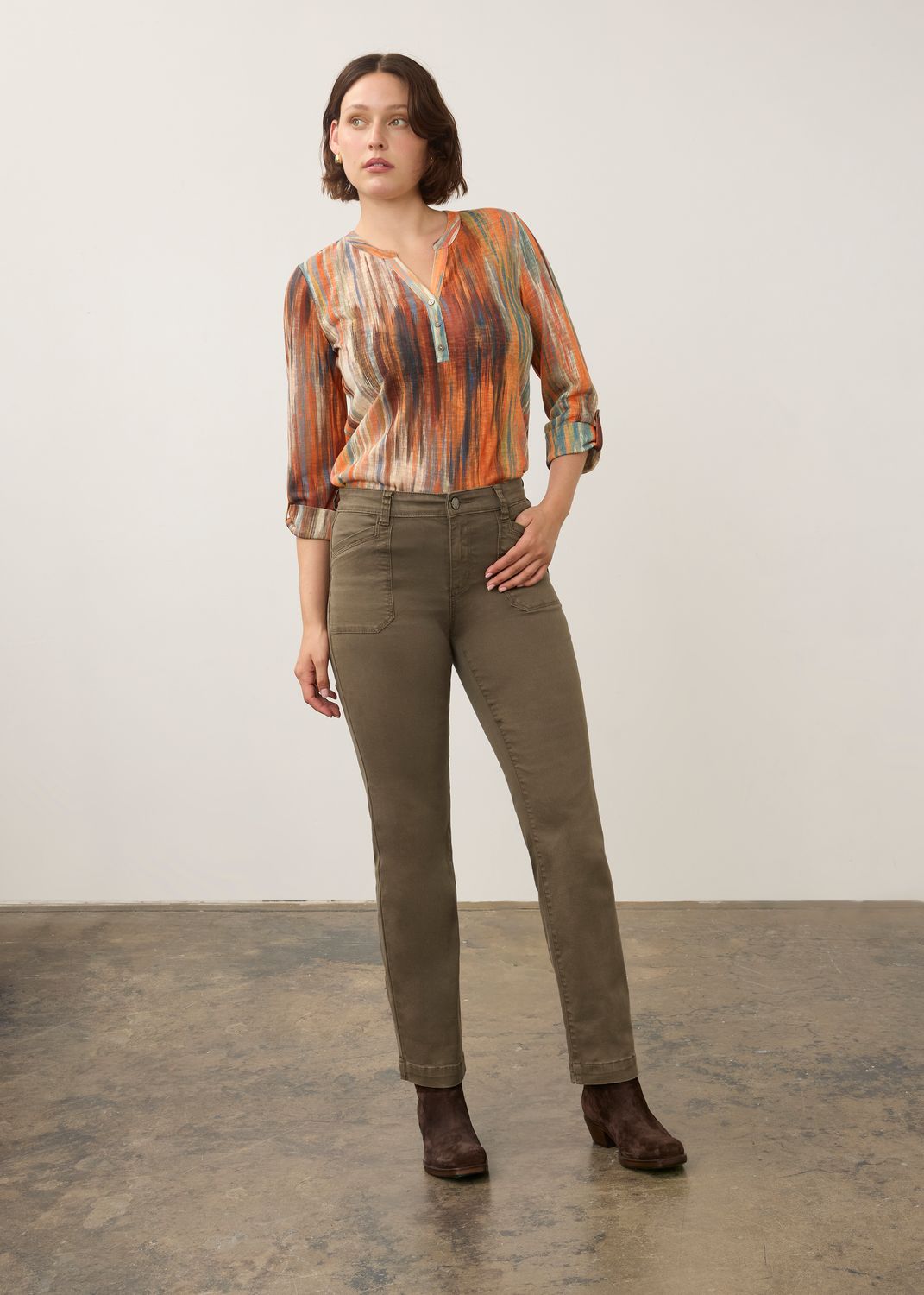 Jean Christina Straight leg Patch Pockets