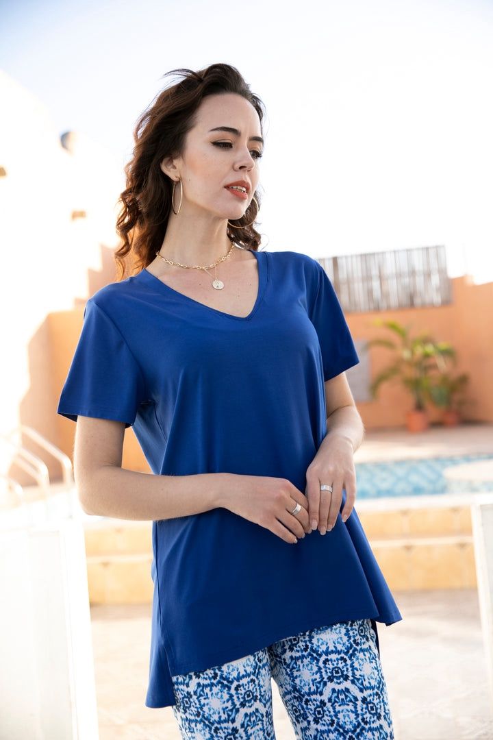 Top Bamboo V-Neck S/S