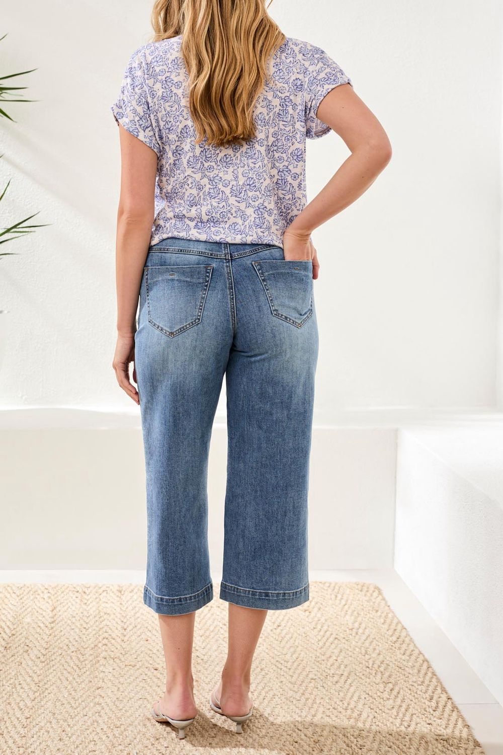 Jean Crop Audrey Button Fly