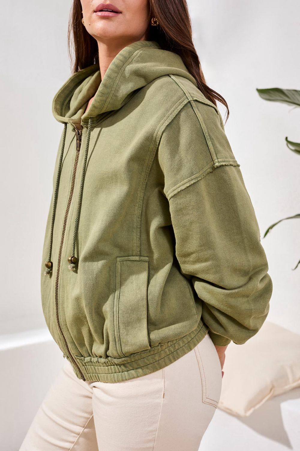 Hoody Special wash Puff Sleeve