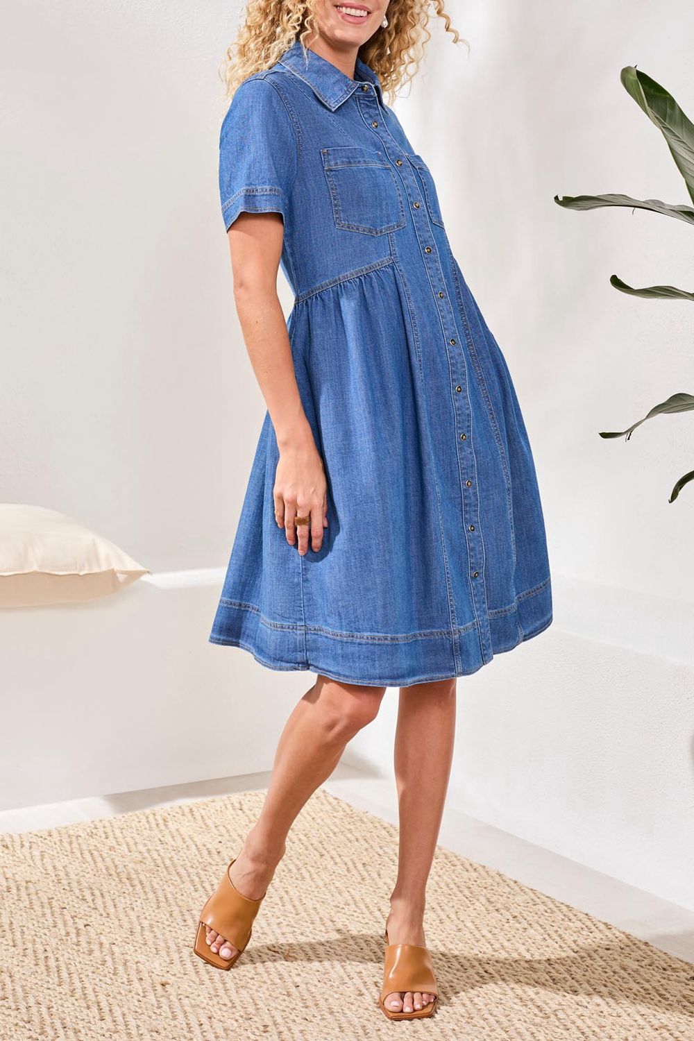 Dress Denim Button down Flowy