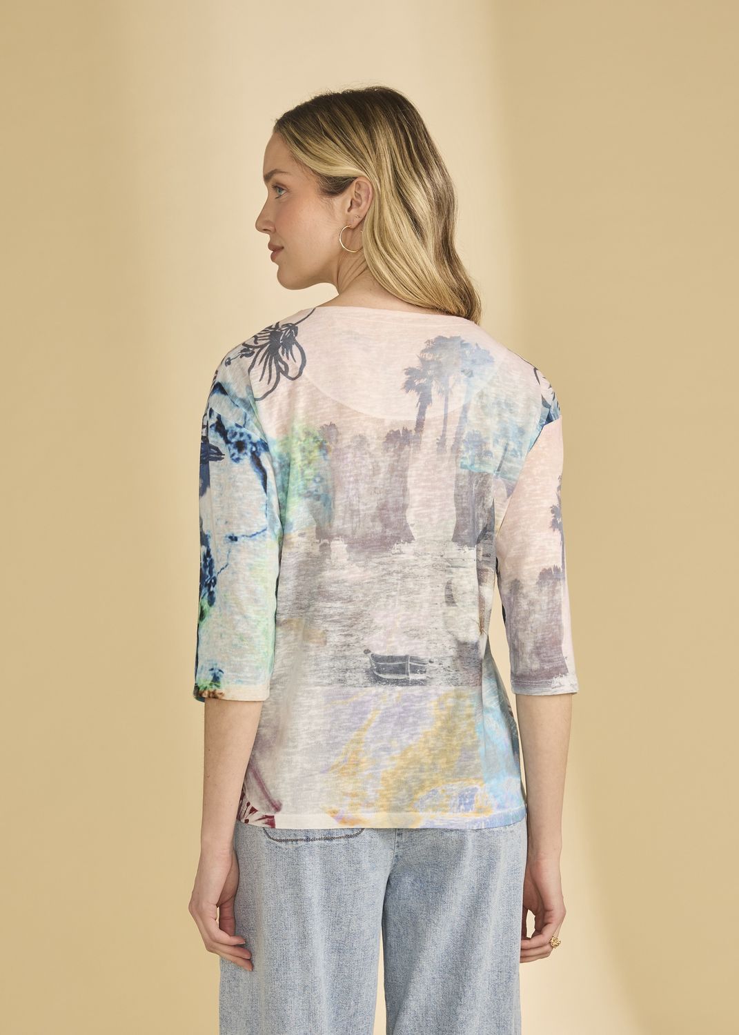 Top Drop shoulder Notch neck