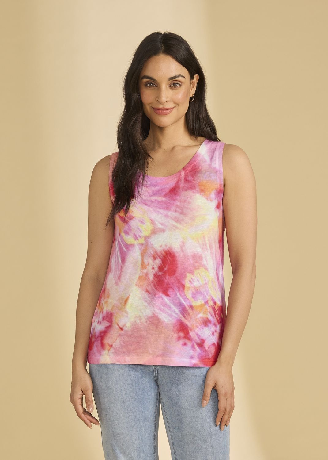Top Sleeveless Scoop Neck, Colour: Orchid Bloom, Size: S