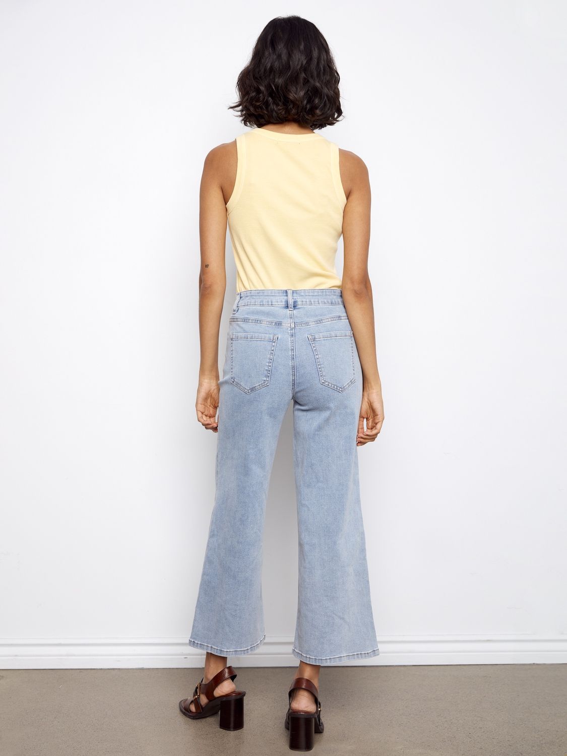 Jean wide leg with all over flower