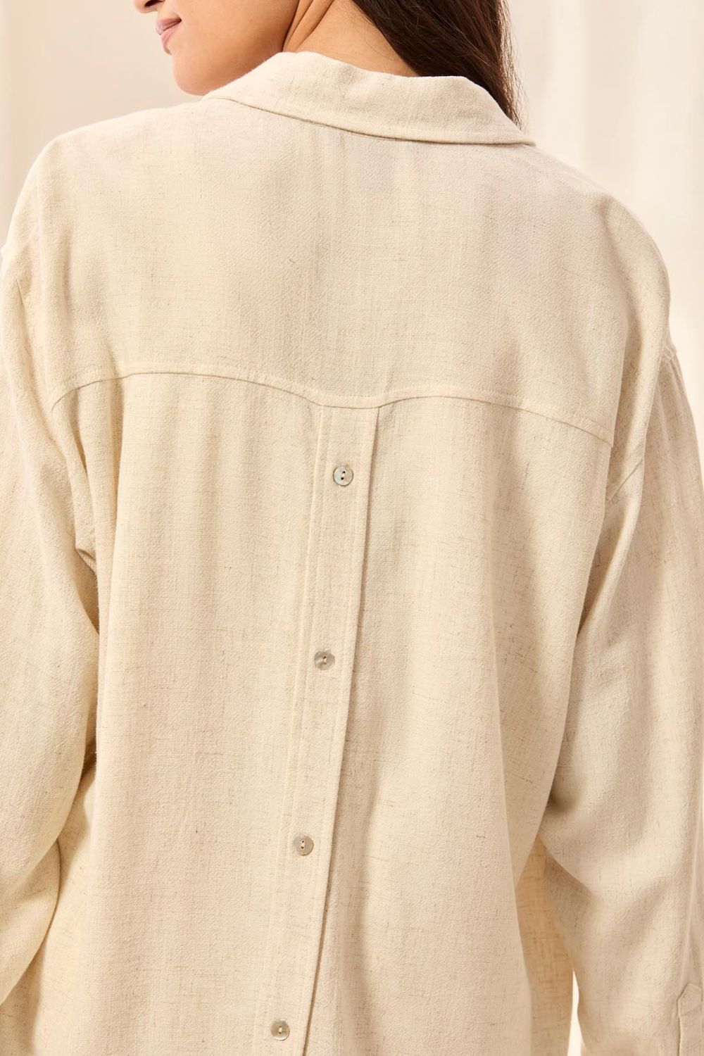 Shirt Button Front With Back Placket