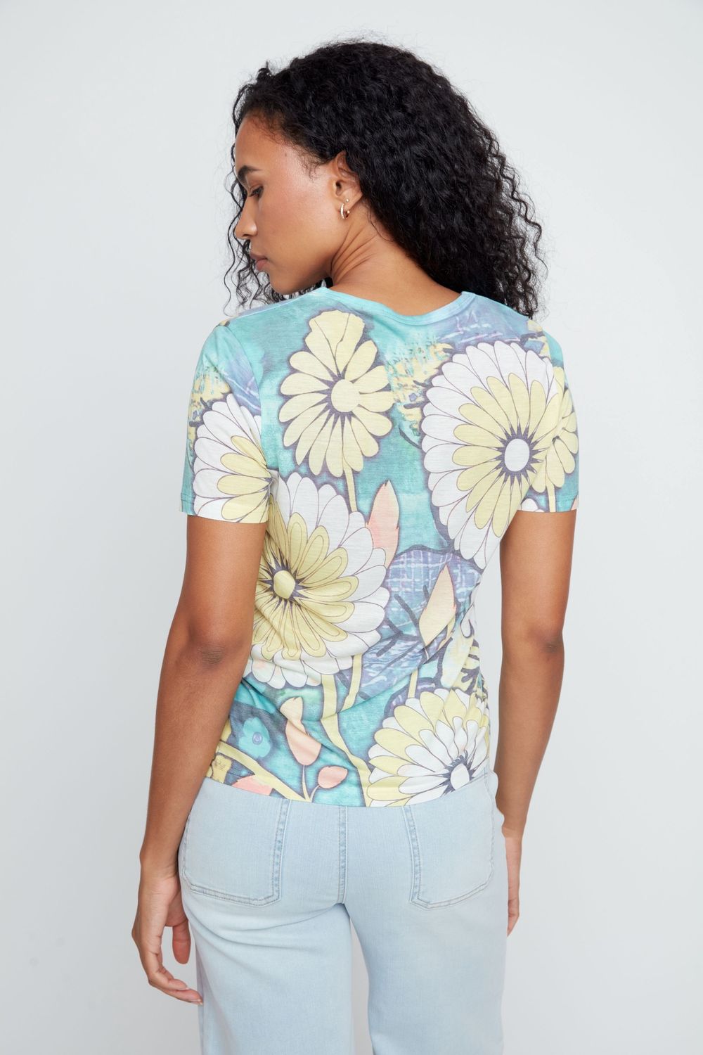 Top Short Sleeve Crew Floral