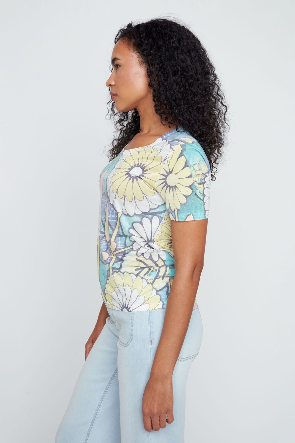 Top Short Sleeve Crew Floral