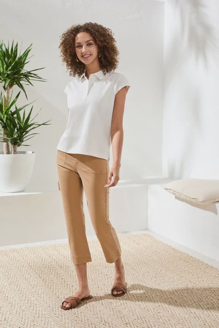 Capri 5 pocket Pull On Kick Flare