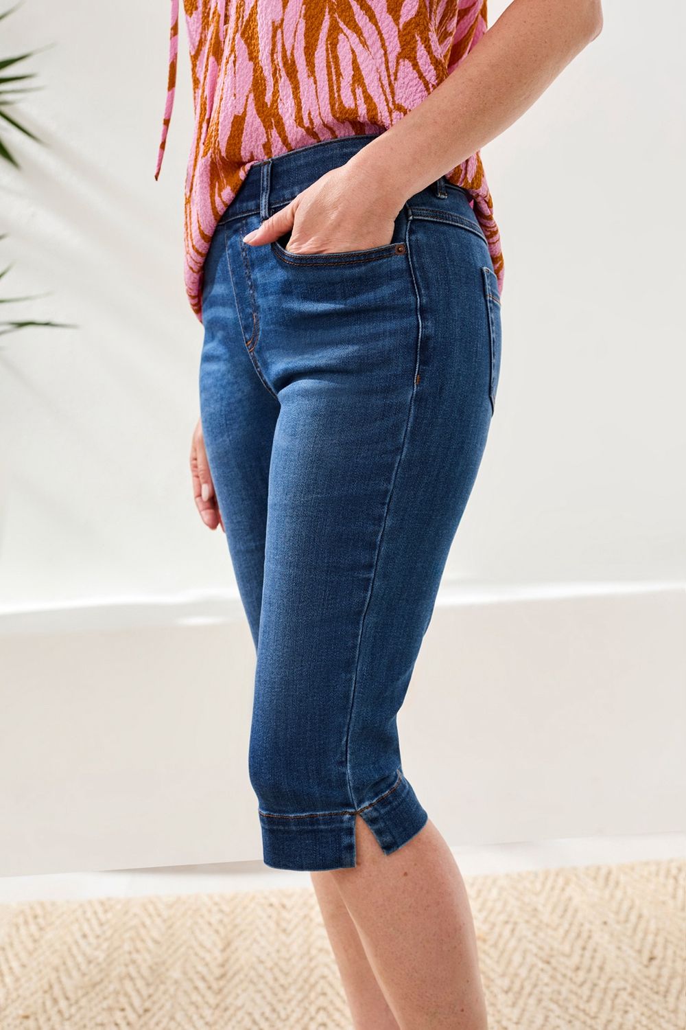 Pedal Pusher Pull on Audrey Boundless Denim