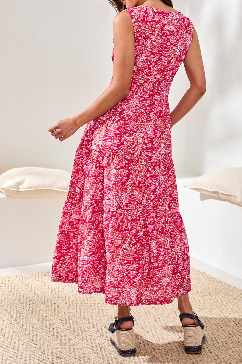 Dress Maxi Lined with Drawstring Waist