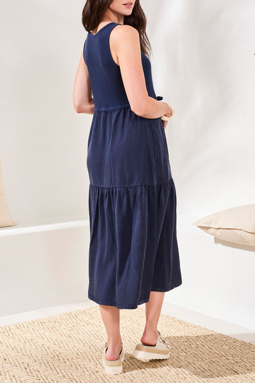 Dress Mixed Media Maxi Sleeveless