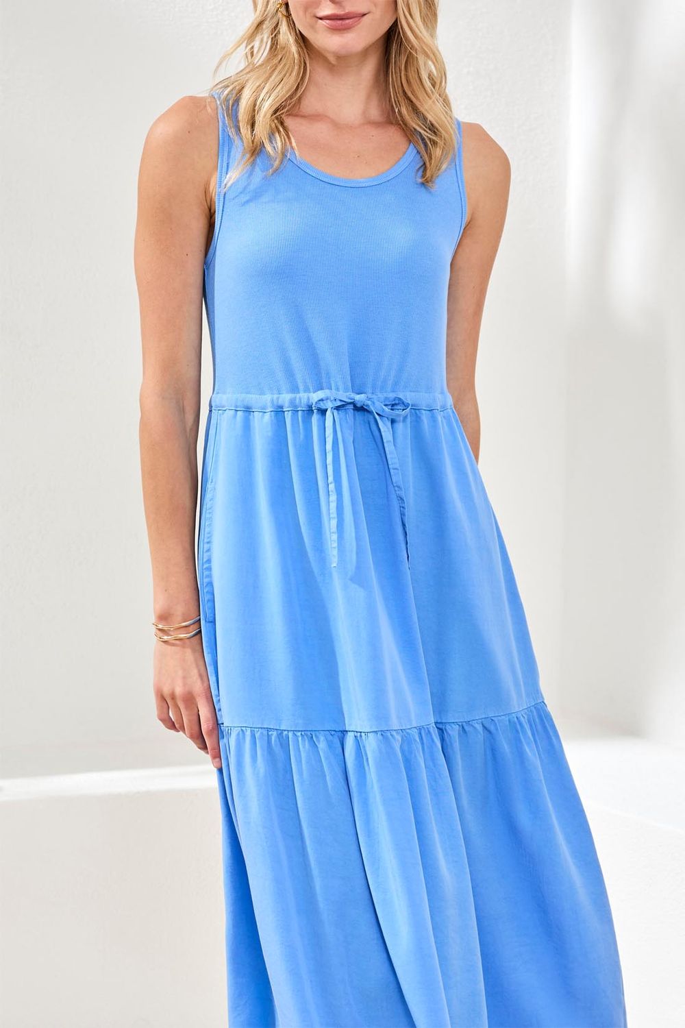 Dress Mixed Media Maxi Sleeveless