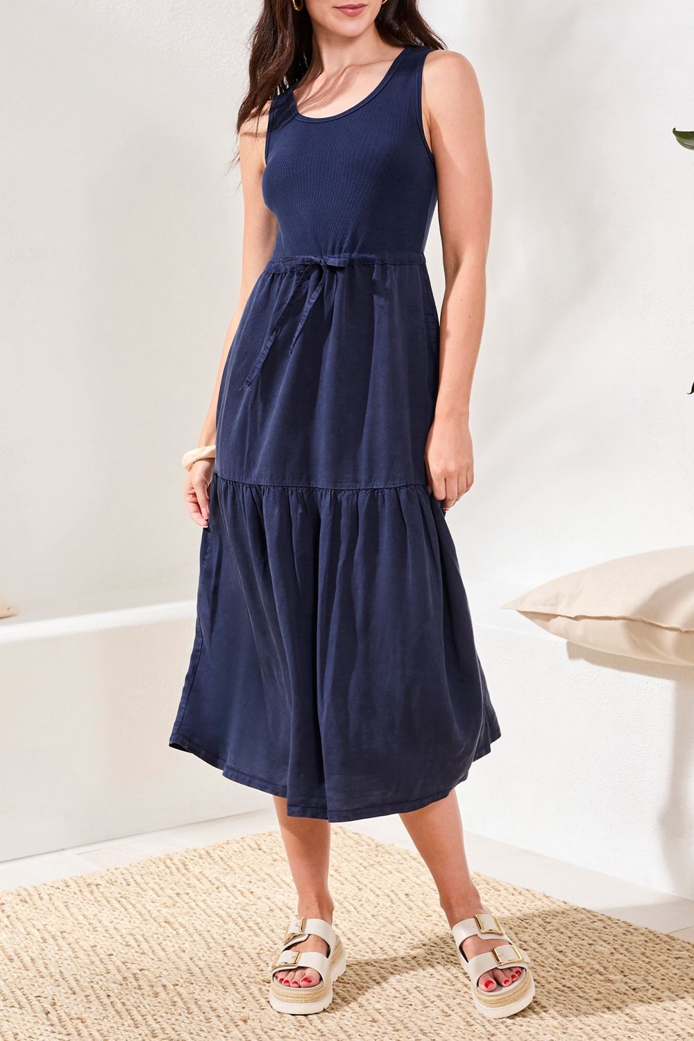 Dress Mixed Media Maxi Sleeveless