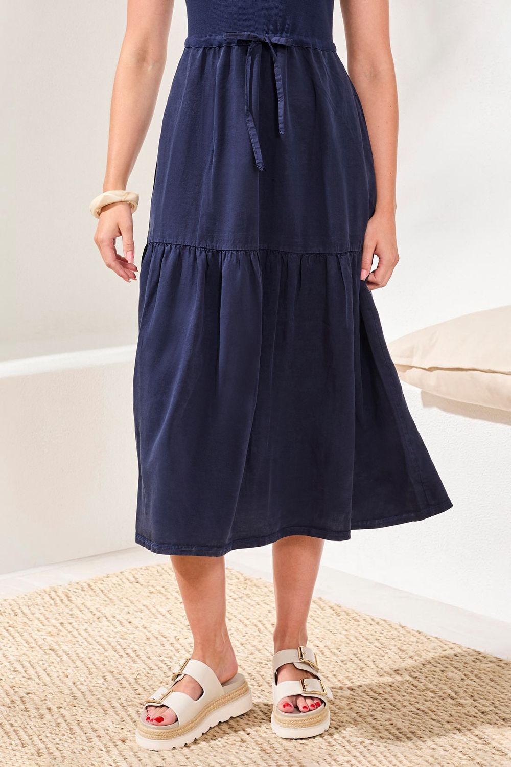 Dress Mixed Media Maxi Sleeveless