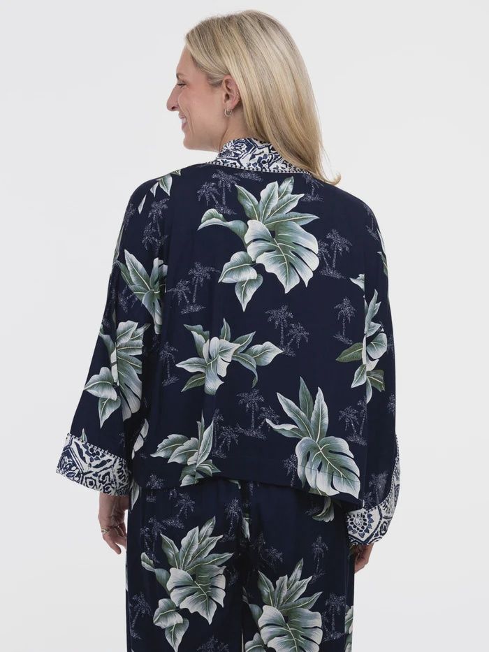 Cardigan Palm Print