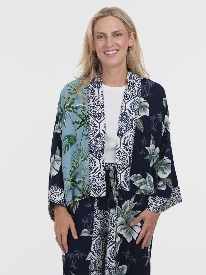 Cardigan Palm Print, Colour: Palm, Size: One Size