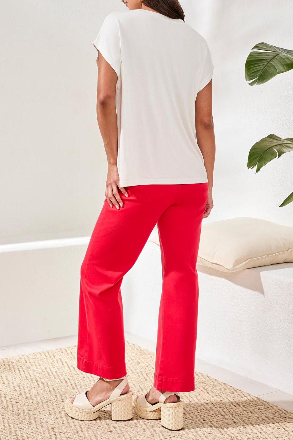 Top Cap sleeve with Floral Applique